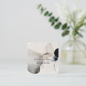 Abstracte Waterverf Interieur Designer Vierkante Visitekaartje (Staand voorkant)