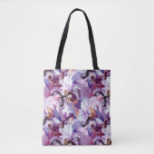 Abstracte Waterverf iris print Tote Bag (Voorkant)