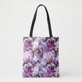 Abstracte Waterverf iris print Tote Bag