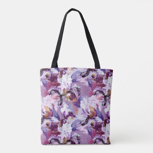 Abstracte Waterverf iris print Tote Bag (Achterkant)