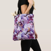 Abstracte Waterverf iris print Tote Bag (Dichtbij)
