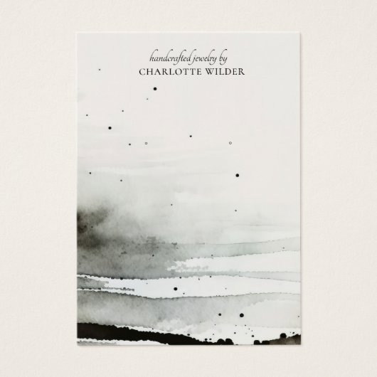 Abstracte Waterverf Kaarten voor juwelenweergave Visitekaartje (Voorkant)