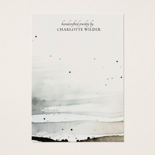 Abstracte Waterverf Kaarten voor juwelenweergave Visitekaartje (Voorkant)