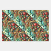 Abstracte Waterverf Kerst Inpakpapier Vel (Voorkant 2)