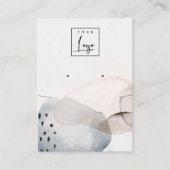 Abstracte Waterverf Ketting Oorbel Logo Display Visitekaartje (Voorkant)