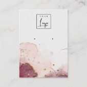 Abstracte Waterverf Ketting Oorbel Logo Display Visitekaartje (Voorkant)