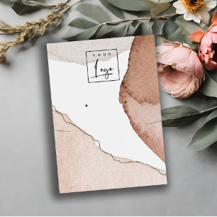 Abstracte Waterverf Ketting Oorbel Logo Display Visitekaartje