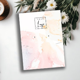 Abstracte Waterverf Ketting Oorbel Logo Display Visitekaartje