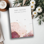 Abstracte Waterverf Ketting Oorbel Logo Display Visitekaartje