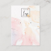 Abstracte Waterverf Ketting Oorbel Logo Display Visitekaartje (Voorkant)