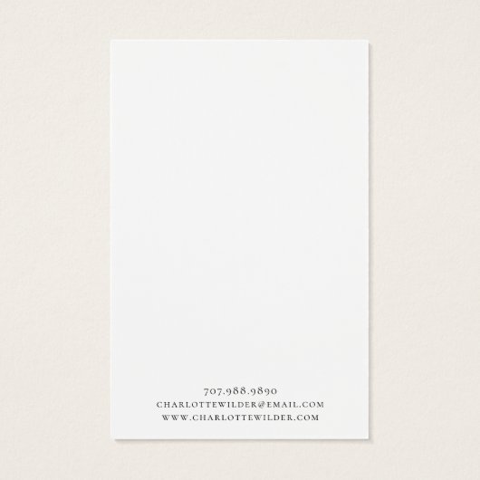 Abstracte Waterverf Ketting Sieraden Display Kaart (Achterkant)