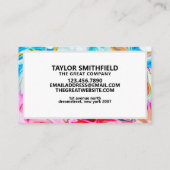 Abstracte Waterverf kleurdraai Visitekaartje (Achterkant)