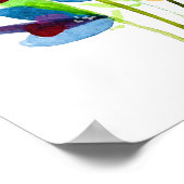 Abstracte waterverf kleurig floreel poster (Hoek)