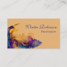 Abstracte waterverf kleurrijke en gouden inkt