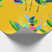 Abstracte waterverf, kleurrijke floranje cadeaupapier (Hoek)