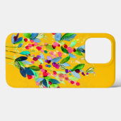 Abstracte waterverf, kleurrijke floranje Case-Mate iPhone case (Achterkant (horizontaal))