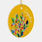 Abstracte waterverf, kleurrijke floranje keramisch ornament (Rechts)