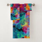 Abstracte Waterverf kleurrijke regenboog Bad Handdoek (Insitu)