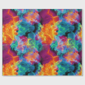 Abstracte Waterverf kleurrijke regenboog Cadeaupapier (Vlak)