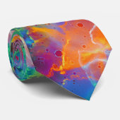 Abstracte Waterverf kleurrijke regenboog Stropdas (Opgerold)