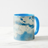 abstracte waterverf koffiemok mok (Voorkant rechts)