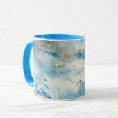 abstracte waterverf koffiemok mok (Voorkant links)
