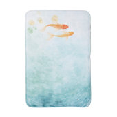 Abstracte Waterverf Koi Fish Serenity Badmat (Voorkant Verticaal)