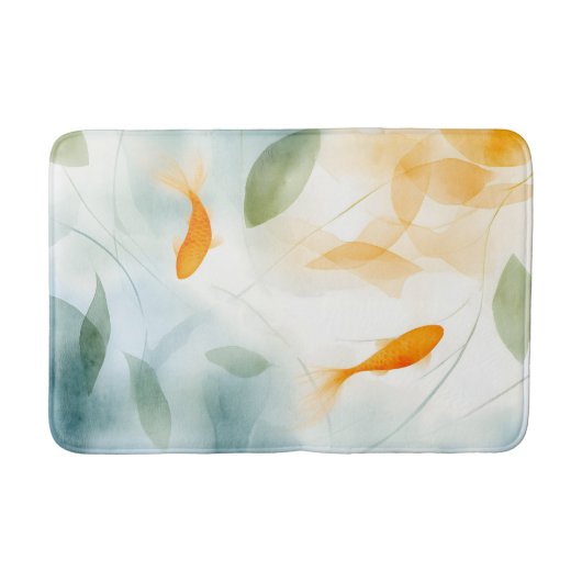 Abstracte Waterverf Koi Fish Serenity Badmat (Voorkant)