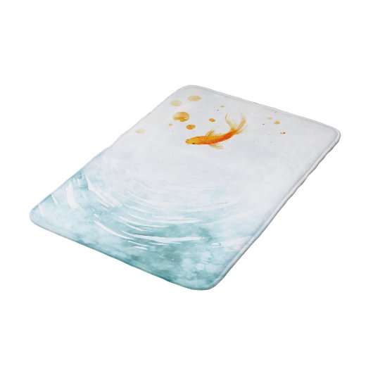 Abstracte Waterverf Koi Fish Serenity Badmat (Gekanteld)