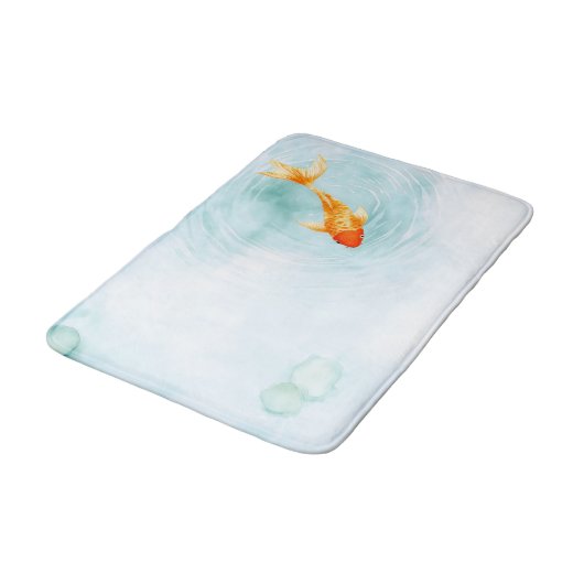 Abstracte Waterverf Koi Fish Serenity Badmat (Gekanteld)