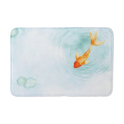 Abstracte Waterverf Koi Fish Serenity Badmat (Voorkant)