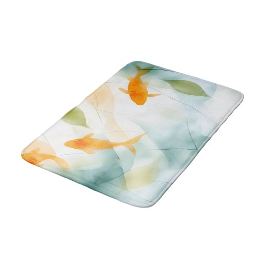 Abstracte Waterverf Koi Fish Serenity Badmat (Gekanteld)