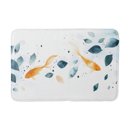 Abstracte Waterverf Koi Fish Serenity Badmat (Voorkant)