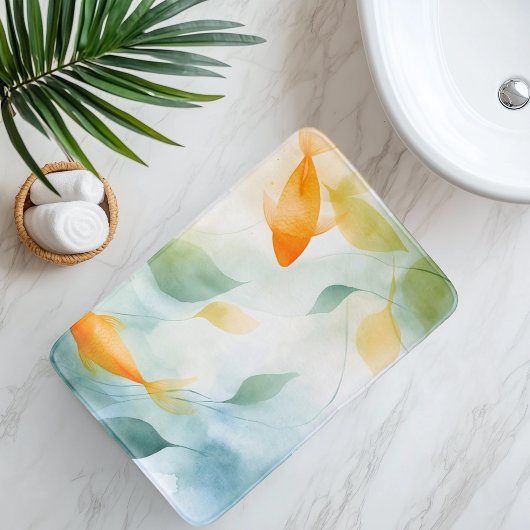 Abstracte Waterverf Koi Fish Serenity Badmat