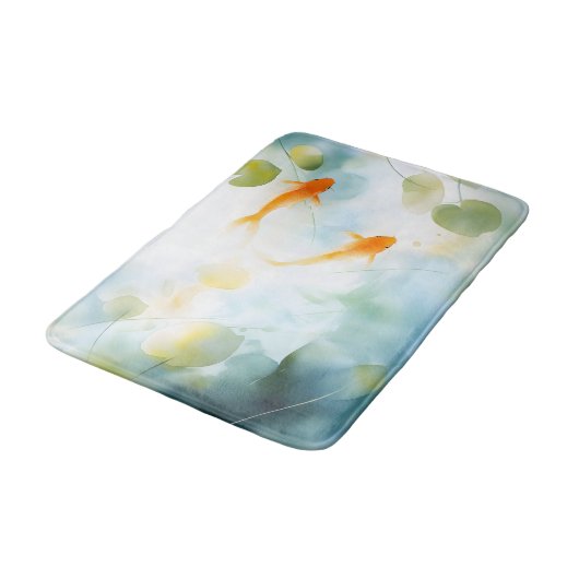 Abstracte Waterverf Koi Fish Serenity Badmat (Gekanteld)