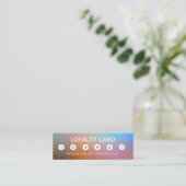 Abstracte Waterverf Korting Loyaliteit Kaart Mini Visitekaartje (Staand voorkant)
