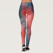Abstracte Waterverf kosmische scene Leggings (Achterkant)