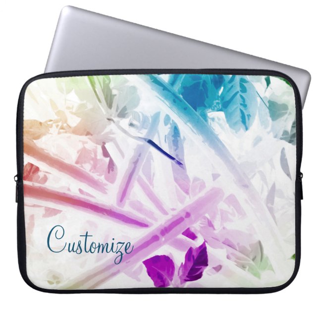 Abstracte Waterverf Kuip voor laptop Laptop Sleeve (Voorkant)