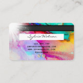 Abstracte waterverf kunst Credit Kaart Style Gold Visitekaartje (Achterkant)