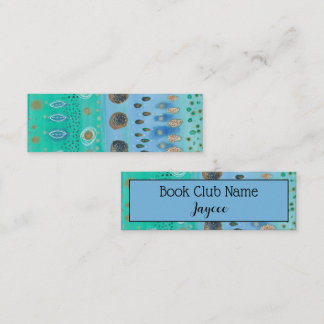 Abstracte waterverf kunst, gepersonaliseerd, boeke contactkaartje