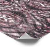 Abstracte waterverf kunst in rood en zwart poster (Hoek)