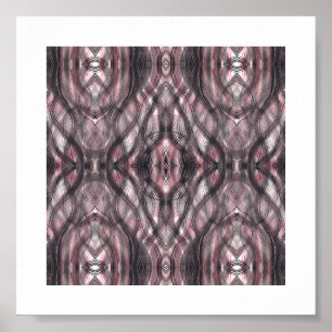 Abstracte waterverf kunst in rood en zwart poster
