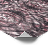 Abstracte waterverf kunst in rood poster (Hoek)