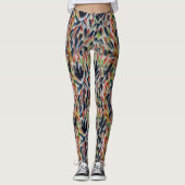 Abstracte Waterverf Kunst Leggings (Voorkant)