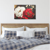 Abstracte Waterverf kunst met dieren, bloemen Canvas Afdruk (Insitu (Slaapkamer))