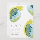 Abstracte Waterverf Kunst Uniek Alles in één bruil Kaart (Voorkant)