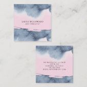 Abstracte Waterverf kunsttherapeut Vierkante Visitekaartje (Voorkant / Achterkant)