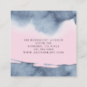 Abstracte Waterverf kunsttherapeut Vierkante Visitekaartje (Achterkant)