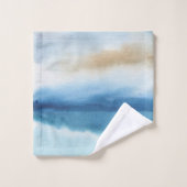 Abstracte Waterverf Lake Design Bad Handdoek (Wasdoekje)