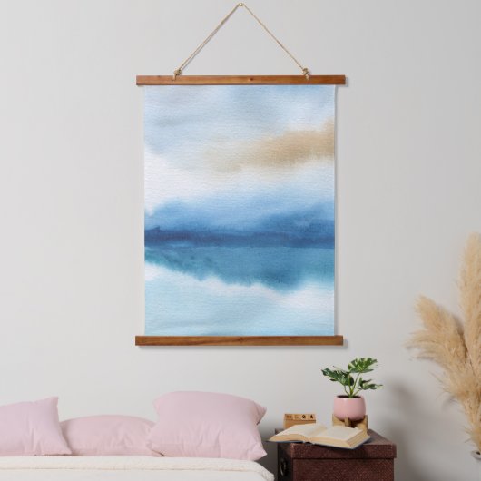 Abstracte Waterverf Lake Design Hangend Wandkleed (Slaapkamer)